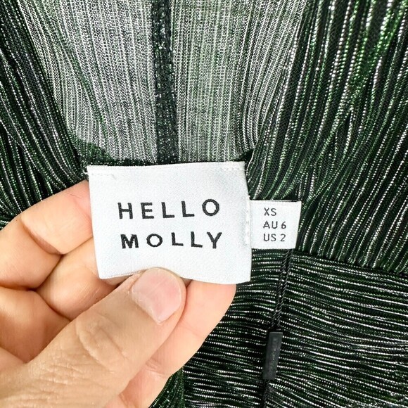 Hello Molly Dance Show Dress Emerald Green Mini Bodycon ASO NWT Size XS - Picture 14 of 16